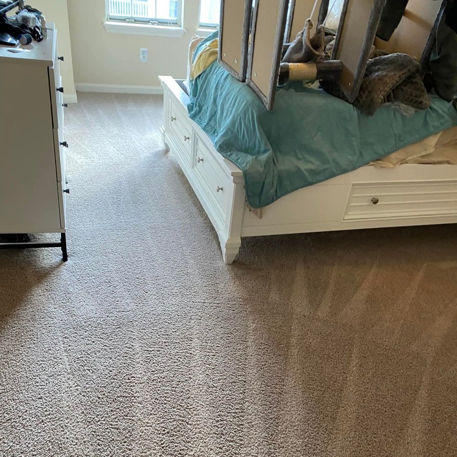 Master bedroom carpet by H&K Carpet Pros